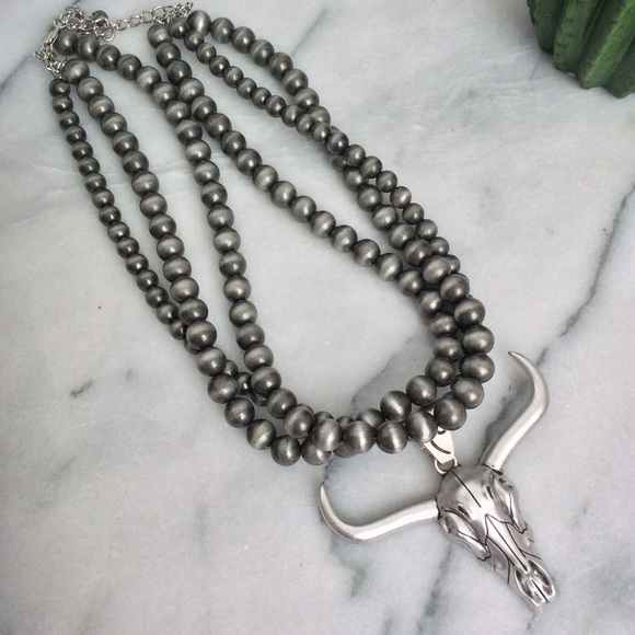 Longhorn Navajo Pearl Necklace Set 🌵 - Picture 4 of 7